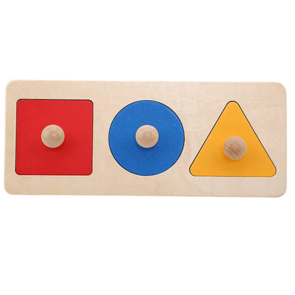 Wooden Geometric Shape Sorting Puzzle Board