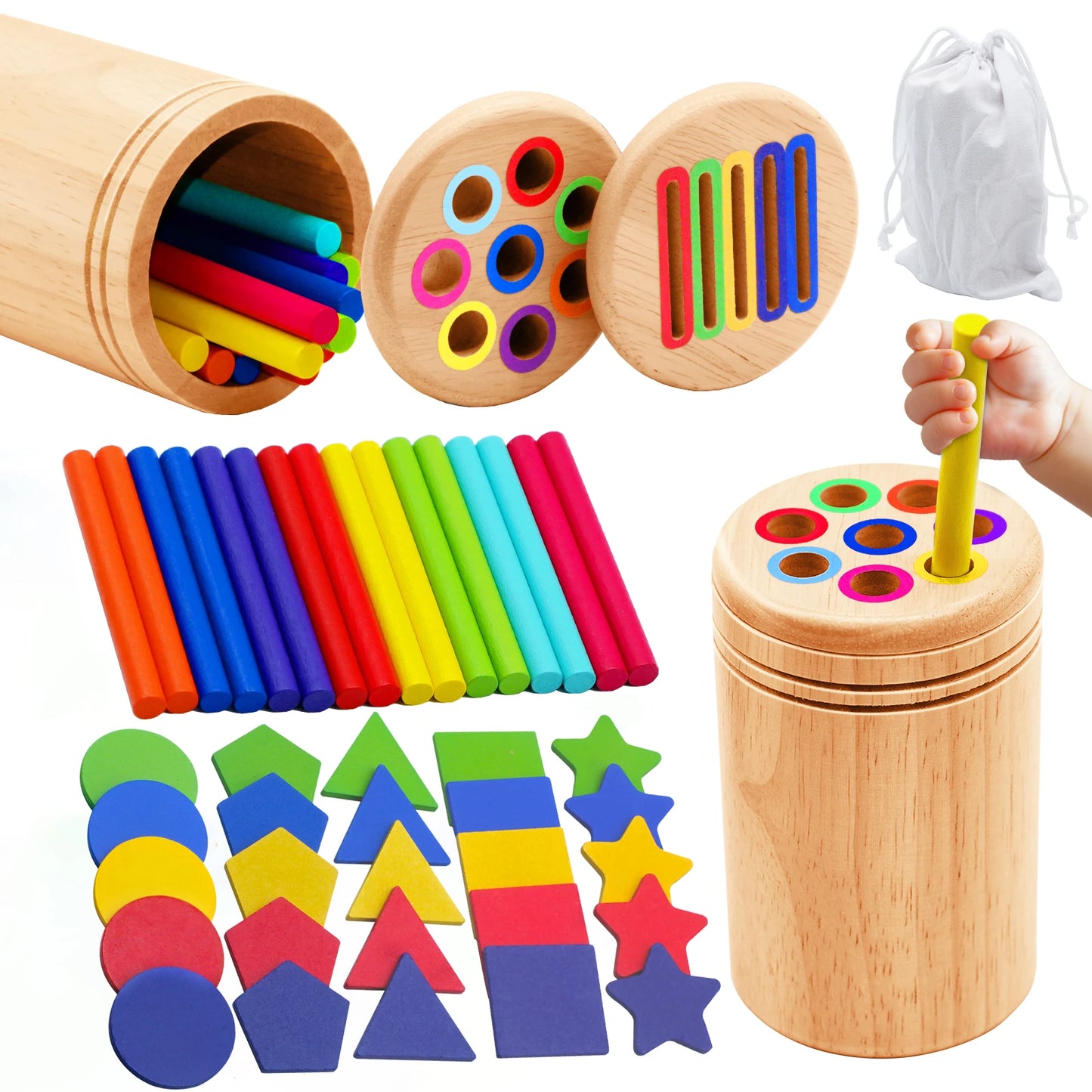 Wooden Fine Motor Skills Toy for Toddlers