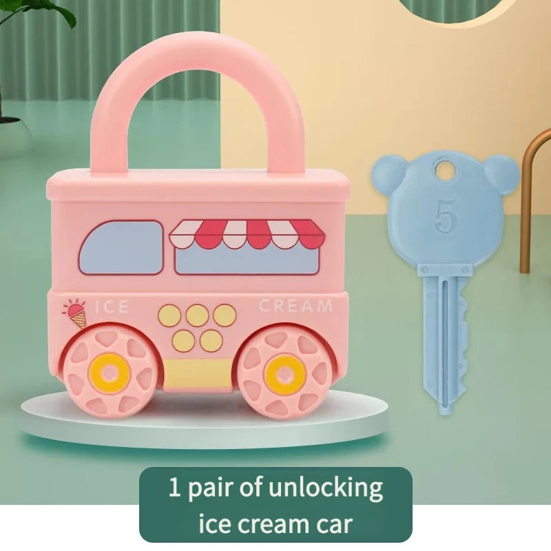Montessori Lock and Key Number Toy for 3–6 Year Olds