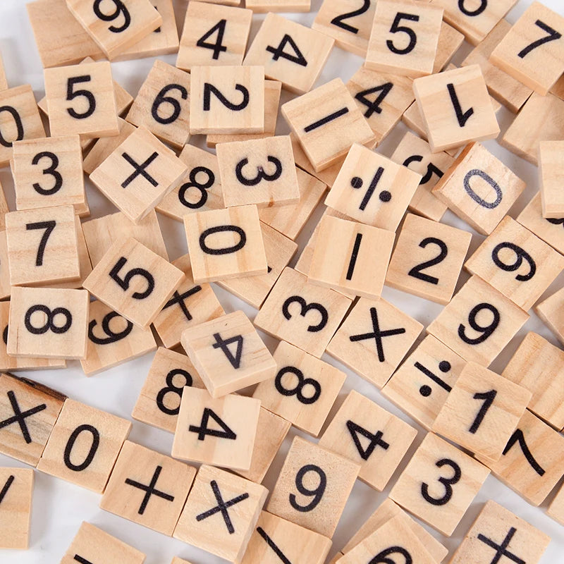 Montessori Wooden Alphabet Tiles for Toddlers | 100-Piece Spelling Game Set