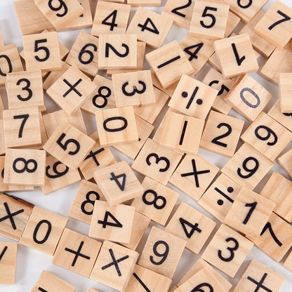 Montessori Wooden Alphabet Tiles for Toddlers | 100-Piece Spelling Game Set