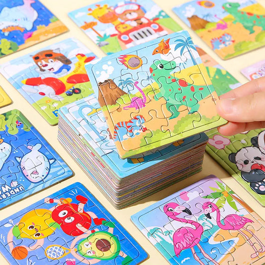 20pcs Cartoon Puzzle Set for Kids | Animal Pattern Educational Toy