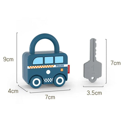 Montessori Lock and Key Number Toy for 3–6 Year Olds