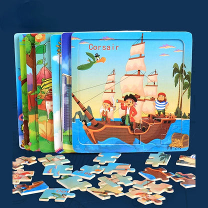 3D Wooden Puzzle Montessori Educational Toy