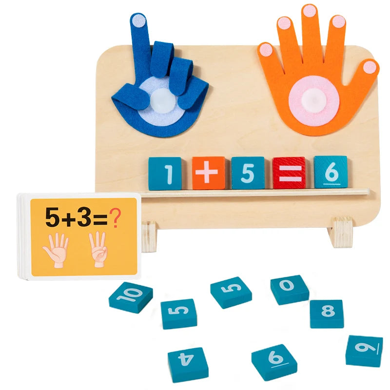 Montessori Wooden Finger Counting Math Board