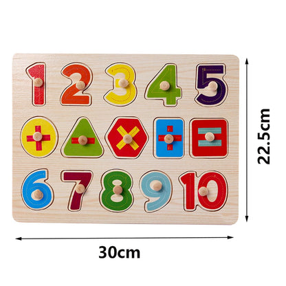 Montessori Wooden Alphabet Puzzle for Toddlers | Learn ABCs & Shapes
