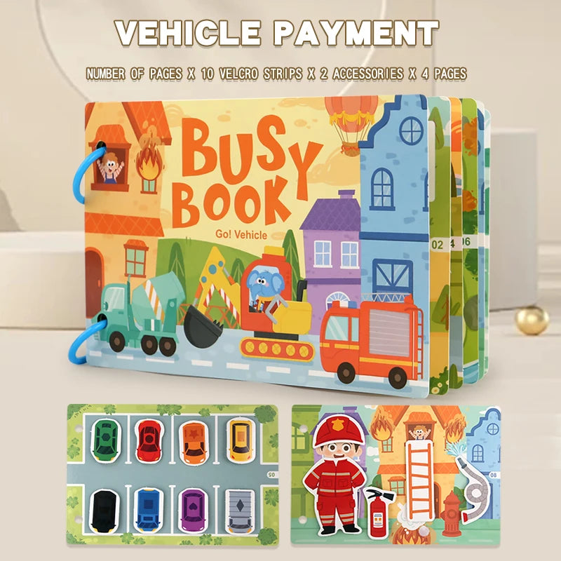 Montessori Busy Book for Toddlers | Hands-On Matching & Learning Toy