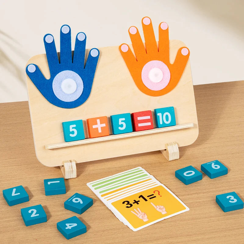 Montessori Wooden Finger Counting Math Board