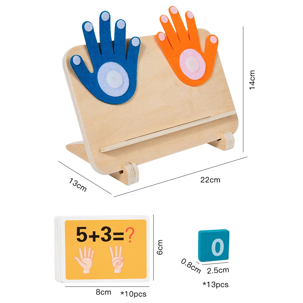 Montessori Wooden Finger Counting Math Board