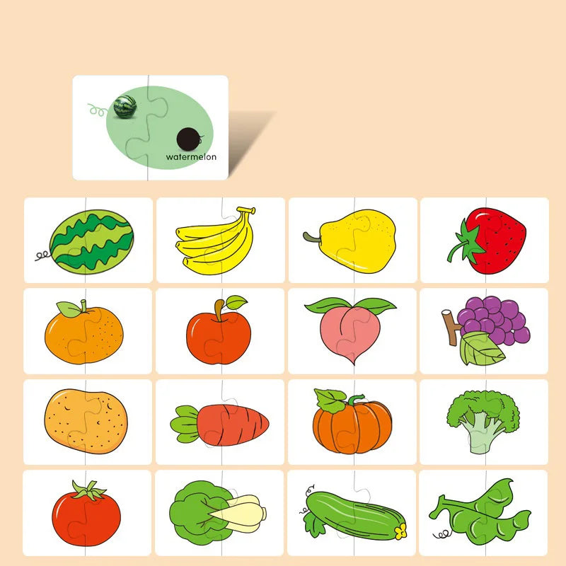 Matching & Puzzle Picture Cards for Preschoolers