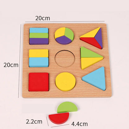Montessori Wooden Alphabet Puzzle for Toddlers | Learn ABCs & Shapes