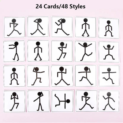 Montessori Wooden Pose Puzzle – Hand-Eye Coordination Toy for Kids