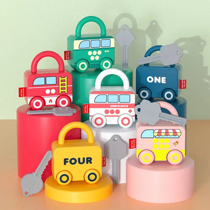 Montessori Lock and Key Number Toy for 3–6 Year Olds