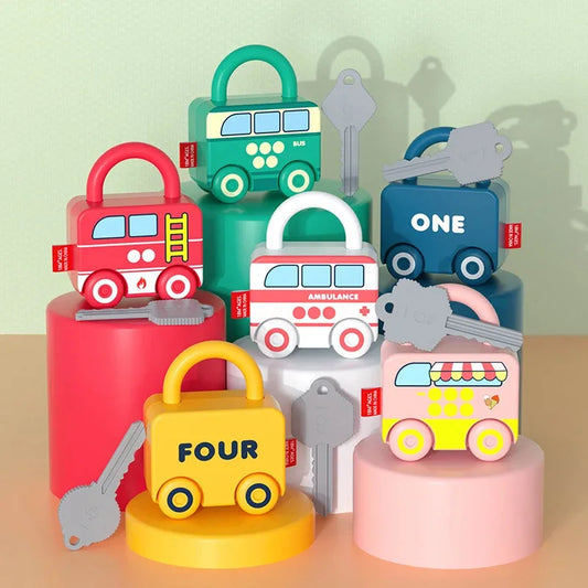 Montessori Lock and Key Number Toy for 3–6 Year Olds