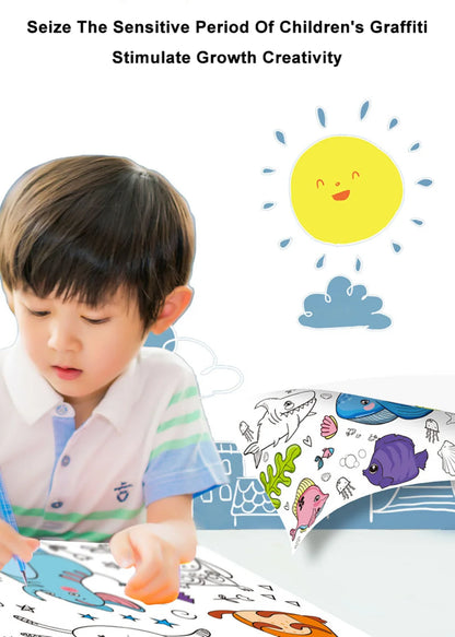 Coloring Paper Roll for Kids | Fun Graffiti & DIY Drawing Activity