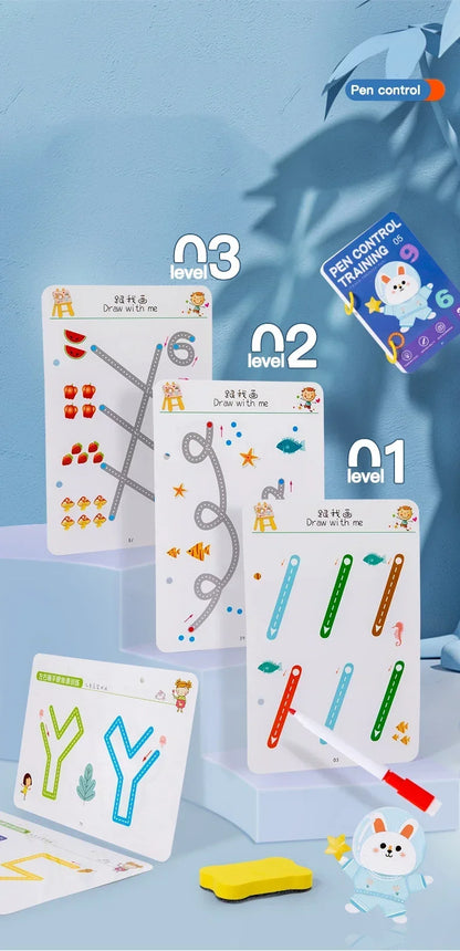 Reusable Pen Control Tracing Workbook