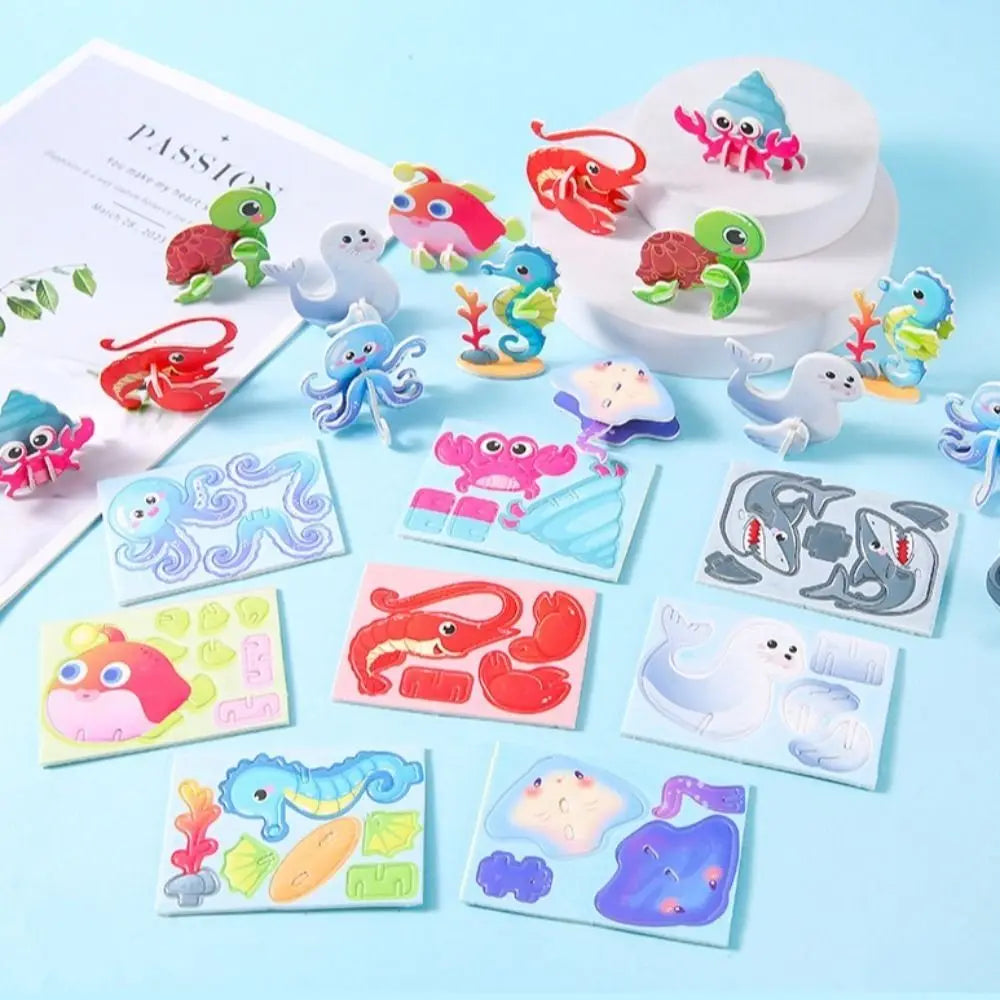3D Paper Assembly Puzzle: A Compact Slot-and-Tab Tabletop Model