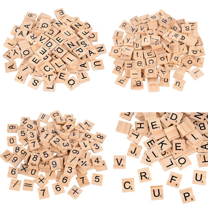 Montessori Wooden Alphabet Tiles for Toddlers | 100-Piece Spelling Game Set
