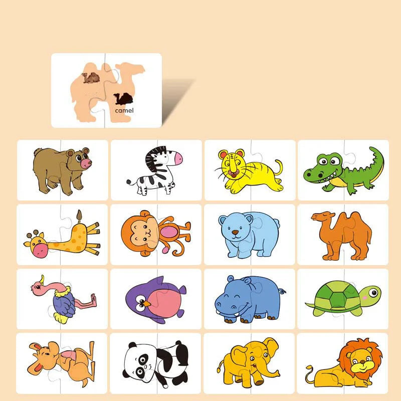 Matching & Puzzle Picture Cards for Preschoolers