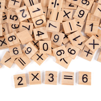 Montessori Wooden Alphabet Tiles for Toddlers | 100-Piece Spelling Game Set