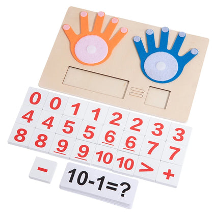 Montessori Wooden Finger Counting Math Board