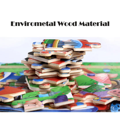3D Wooden Puzzle Montessori Educational Toy