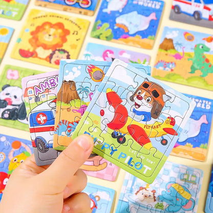 20pcs Cartoon Puzzle Set for Kids | Animal Pattern Educational Toy