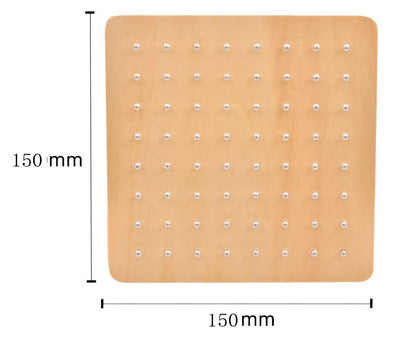 Wooden Geoboard Nail Board with Cards