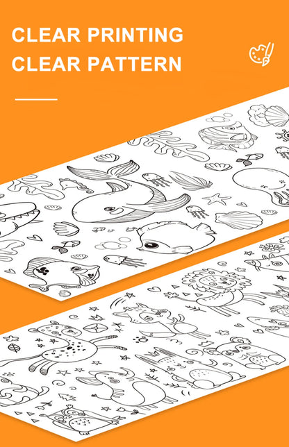 Coloring Paper Roll for Kids | Fun Graffiti & DIY Drawing Activity