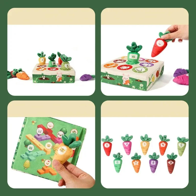 Pull Carrot Plush Toy Set (Carrot Harvest Matching Game)