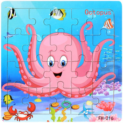 3D Wooden Puzzle Montessori Educational Toy