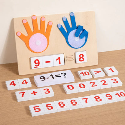 Montessori Wooden Finger Counting Math Board