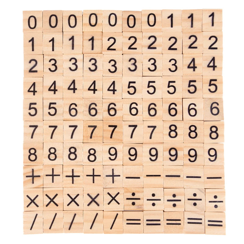 Montessori Wooden Alphabet Tiles for Toddlers | 100-Piece Spelling Game Set