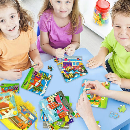 20pcs Cartoon Puzzle Set for Kids | Animal Pattern Educational Toy