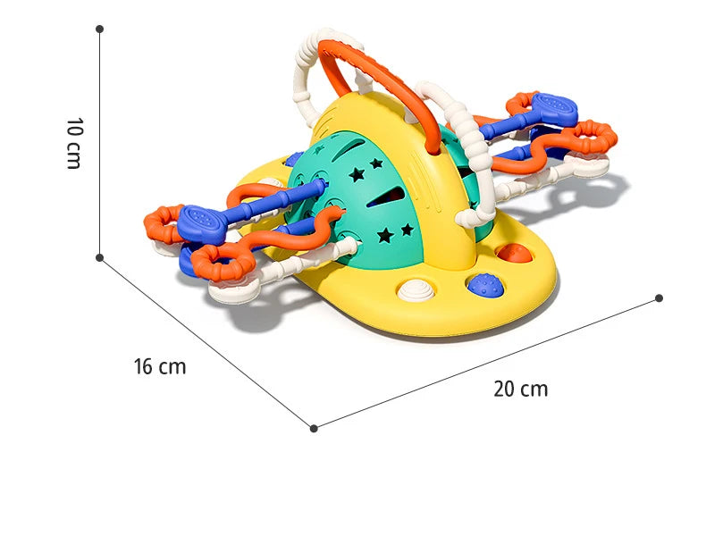Montessori Baby Sensory Pull String Suction Toy for High Chair & Table