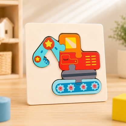 Wooden Jigsaw Puzzle: A Compact Inset Board for Simple Picture Play