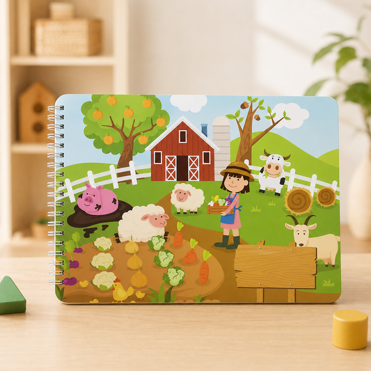 Quiet Activity Book with Removable Picture Pieces: A Spiral-Bound Matching Format for Supervised Tabletop Play